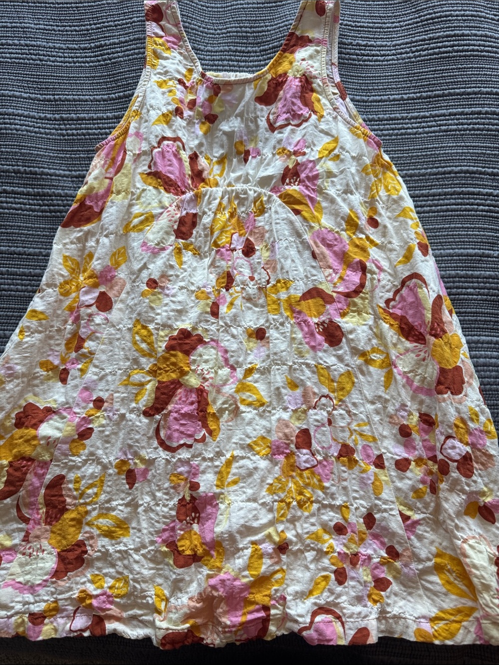 ZARA White Floral Sun Dress with Pink & Yellow Accents